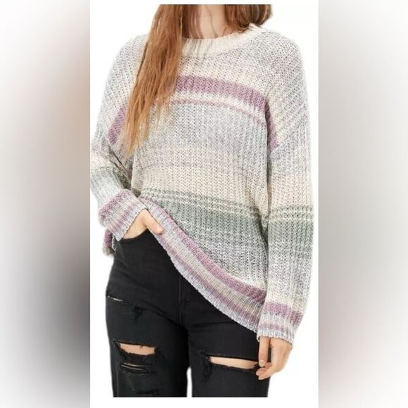 240. American eagle oversized striped knit sweater size small - Picture 1 of 4